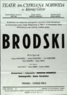 Brodski - afisz [Dokument życia społecznego]
