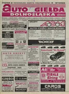 Auto Giełda Dolnośląska : regionalna gazeta ogłoszeniowa, R. 5, 1997, nr 10 (338) [31.01]