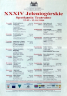 XXXIV Jeleniogórskie Spotkania Teatralne - afisz [Dokument życia społecznego]