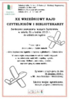 XX Wrześniowy Rajd Czytelników i Bibliotekarzy - afisz [Dokument życia społecznego]