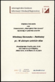 W ulotnym szeleście słów : spotkanie autorskie Wiesławy Siemaszko-Zielińskiej - ulotka [Dokument życia społecznego]