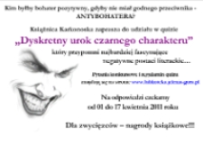 Dyskretny urok czarnego charakteru - afisz [Dokument życia społecznego]