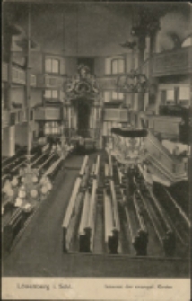L&ouml;wenberg i. Schl. Inneres der evangel. Kirche [Dokument ikonograficzny]
