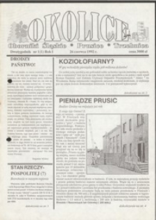 Okolice : Oborniki Śląskie, Prusice, Trzebnica, 1992, nr 1 [26.06]