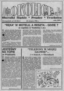 Okolice : Oborniki Śląskie, Prusice, Trzebnica, 1992, nr 5 [28.08]