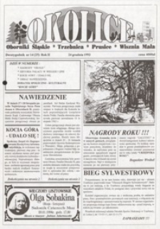Okolice: Oborniki Śląskie, Trzebnica, Prusice, Wisznia Mała, 1993, nr 14 (25) [24.12]