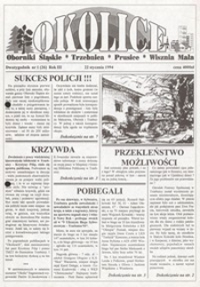 Okolice : Oborniki Śląskie, Trzebnica, Prusice, Wisznia Mała, 1994, nr 1 (26) [22.01]