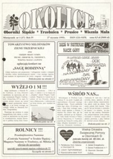Okolice : Oborniki Śląskie, Trzebnica, Prusice, Wisznia Mała, 1995, nr 1 (37) [27.01]