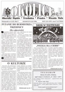 Okolice : Oborniki Śląskie, Trzebnica, Prusice, Wisznia Mała, 1996, nr 6 (42) [grudzień / styczeń 1996 r.]