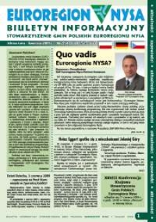 Euroregion Nysa : biuletyn informacyjny Stowarzyszenia Gmin Polskich Euroregionu Nysa, 2009, nr 2 (54)