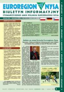 Euroregion Nysa : biuletyn informacyjny Stowarzyszenia Gmin Polskich Euroregionu Nysa, 2009, nr 7 (59)