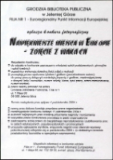 Najpiekniejsze miejsca w Europie - zdjęcie z wakacji - afisz [Dokument życia społecznego]