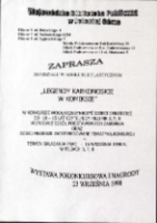 Legendy karkonoskie w komiksie : konkurs plastyczny - afisz [Dokument życia społecznego]