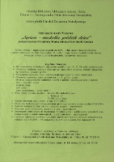 Syriusz - maskotka polskich dzieci : konkurs plastyczny - afisz, regulamin [Dokument życia społecznego]