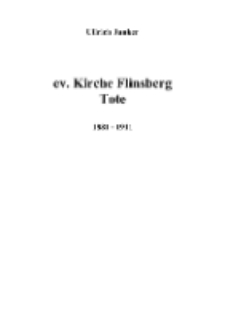 ev. Kirche Flinsberg Tote 1881 ‐ 1911 [Dokument elektroniczny]