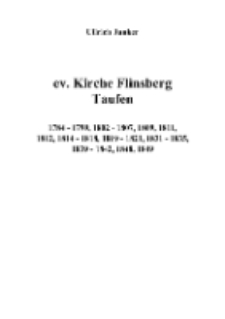 ev. Kirche Flinsberg Taufen 1784-1799, 1802-1807, 1809, 1811, 1812, 1814-1818, 1819-1821, 1831-1835, 1839-1842, 1848, 1849 [Dokument elektroniczny]]