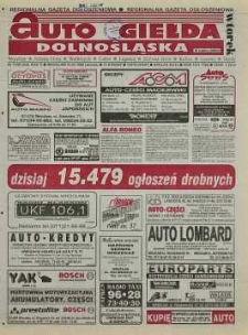 Auto Giełda Dolnośląska: regionalna gazeta ogłoszeniowa, 1998, nr 11 (438) [3.02]