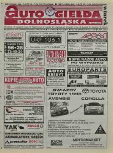 Auto Giełda Dolnośląska: regionalna gazeta ogłoszeniowa, 1998, nr 25 (452) [24.03]