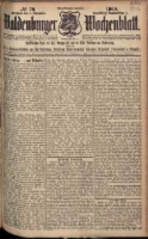 Waldenburger Wochenblatt, Jg. 55, 1909, nr 70