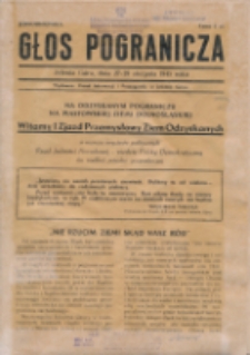 Głos Pogranicza : jednodniówka