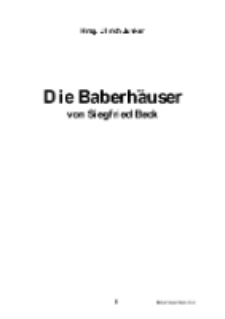 Die Baberh&auml;user von Siegfried Beck [Dokument elektroniczny]