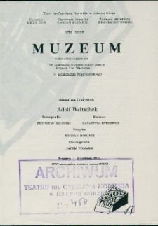 Muzeum : widowisko muzyczne - program [Dokument życia społecznego]