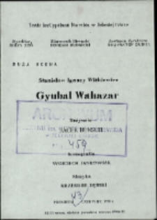 Gyubal Wahazar - program [Dokument życia społecznego]