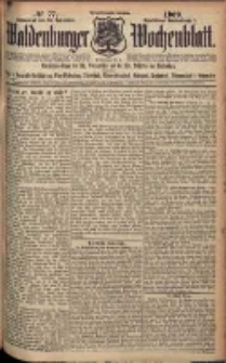Waldenburger Wochenblatt, Jg. 55, 1909, nr 77