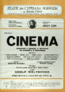 Cinema - afisz premierowy [Dokument życia społecznego]