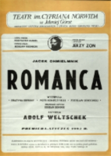 Romanca - afisz premierowy [Dokument życia społecznego]