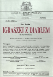 Igraszki z diabłem - afisz premierowy [Dokument życia społecznego]