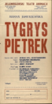 Tygrys Pietrek - afisz [Dokument życia społecznego]