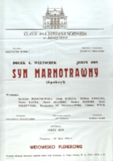 Syn marnotrawny : apokryf - afisz premierowy [Dokument życia społecznego]