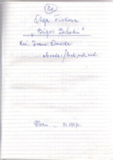 Bigos Zachodni - notatka [Dokument życia społecznego]