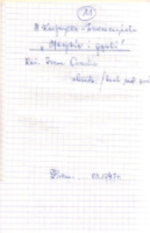 Marysia i gąski - notatka [Dokument życia społecznego]