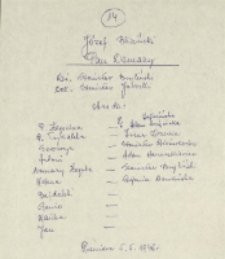 Pan Damazy - notatka [Dokument życia społecznego]