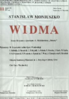 Widma : sceny liryczne z poematu A. Mickiewicza "Dziady" - afisz premierowy [Dokument życia społecznego]