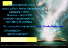 Noc Świętojańska : wielbicieli powieści o magii, czarach, gusłach i światach fantastycznych zapraszamy do udziału w quizie literackim - plakat [Dokument życia społecznego]