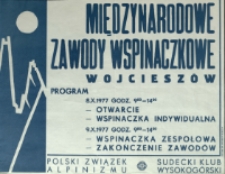 Międzynarodowe Zawody Wspinaczkowe Wojcieszów