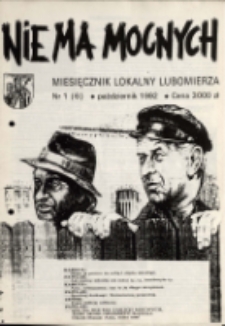 Nie ma mocnych : miesięcznik lokalny Lubomierza, 1992, nr 1 (6)