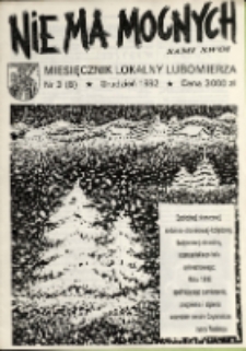Nie ma mocnych : Sami Swoi : miesięcznik lokalny Lubomierza, 1992, nr 3 (8)