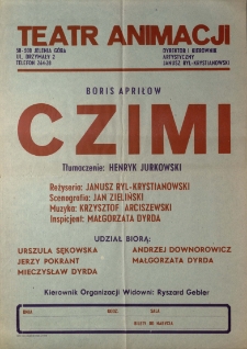 Czimi - afisz [Dokument życia społecznego]