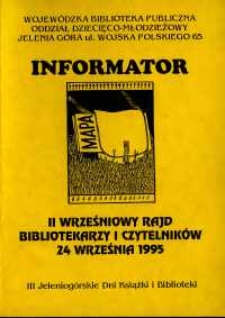 II Wrześniowy Rajd Czytelników i Bibliotekarzy : informator