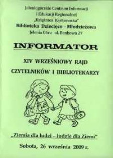 XIV Wrześniowy Rajd Czytelników i Bibliotekarzy - informator