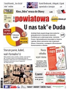 Gazeta Powiatowa - Wiadomości Oławskie, 2015, nr 22