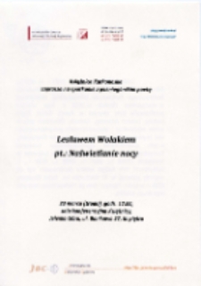Spotkanie autorskie z poetą Lesławem Wolakiem - afisz [Dokument życia społecznego]