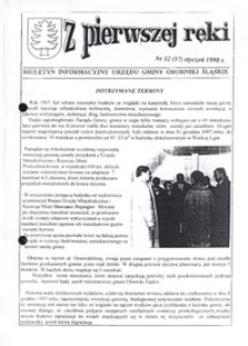 Z Pierwszej Ręki : biuletyn informacyjny Urzędu Gminy Oborniki Śląskie, 1998, nr 32 (57)