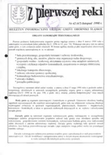 Z Pierwszej Ręki : biuletyn informacyjny Urzędu Gminy Oborniki Śląskie, 1998, nr 42 (67)