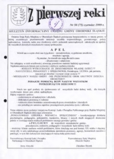 Z Pierwszej Ręki : biuletyn informacyjny Urzędu Gminy Oborniki Śląskie, 1999, nr 50 (75)