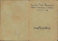 Legitymacja repatrianta Władysławy Gajewskiej z 13.12.1955 r. wydana przez Państwowy Urząd Repatriacyjny Oddział Powiatowy w Trzebnicy